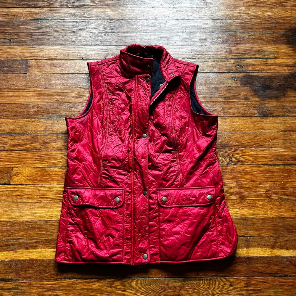 Stylish Red Quilted Vest